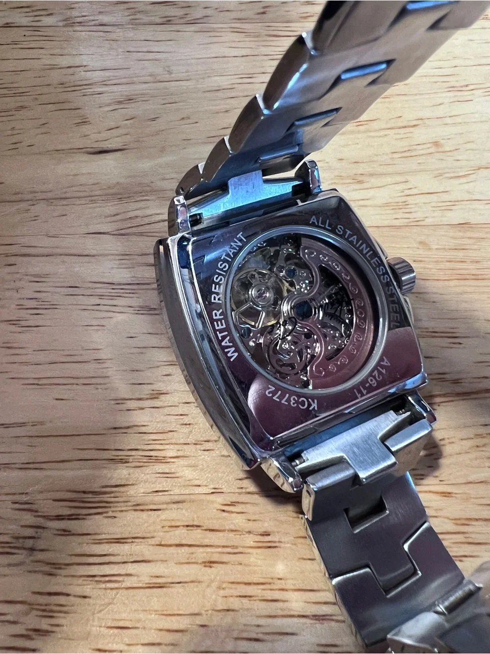 Keneth Cole Automatic Silver Skeleton Stainless Steel Watch x 2 with a Winder